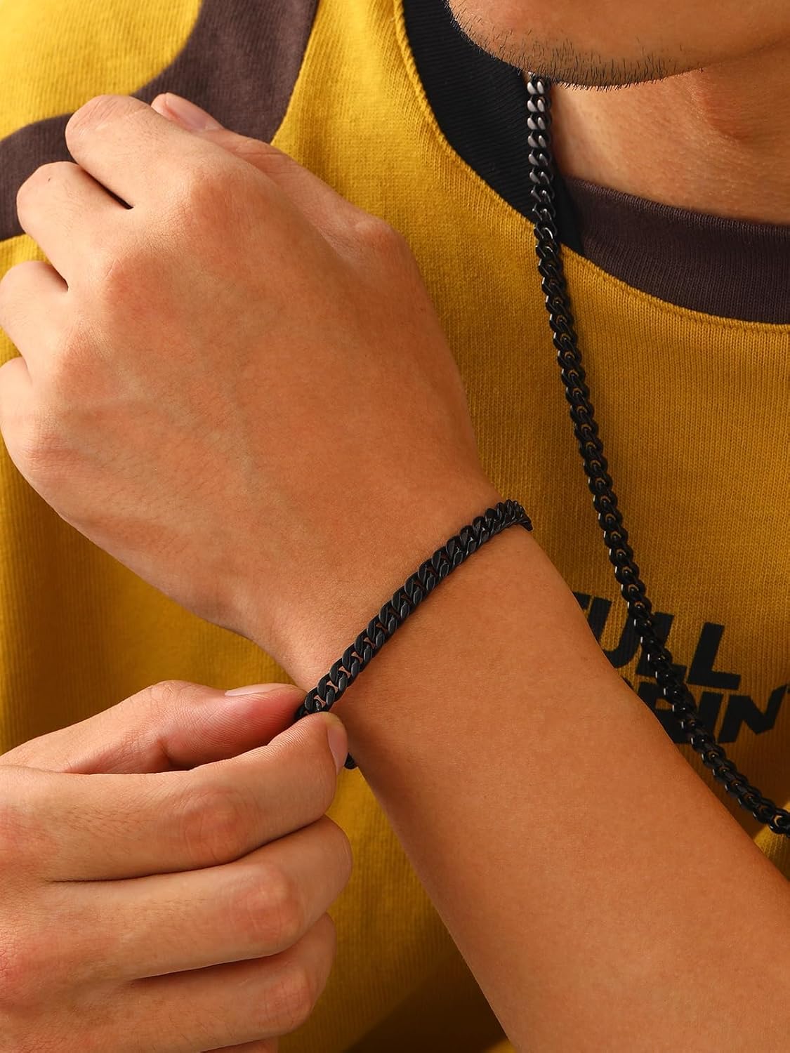 U7 Cuban Link Bracelets for Men Stainless Steel Wrist Bracelet Silver Black Gold Cuban Hand Chain Bracelet for Mens Women, 5/7/9/12mm Width, 7.5/8.3/9 Inch Length Classic Jewelry with Box Packed - Image 8