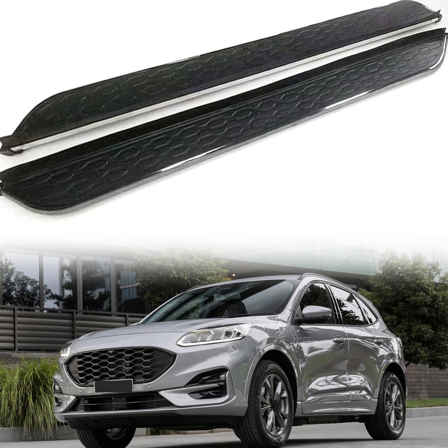 2 PCS Running Boards Fits for All New F Escape 2020 2021 2022 Black Nerf Bar Side Steps