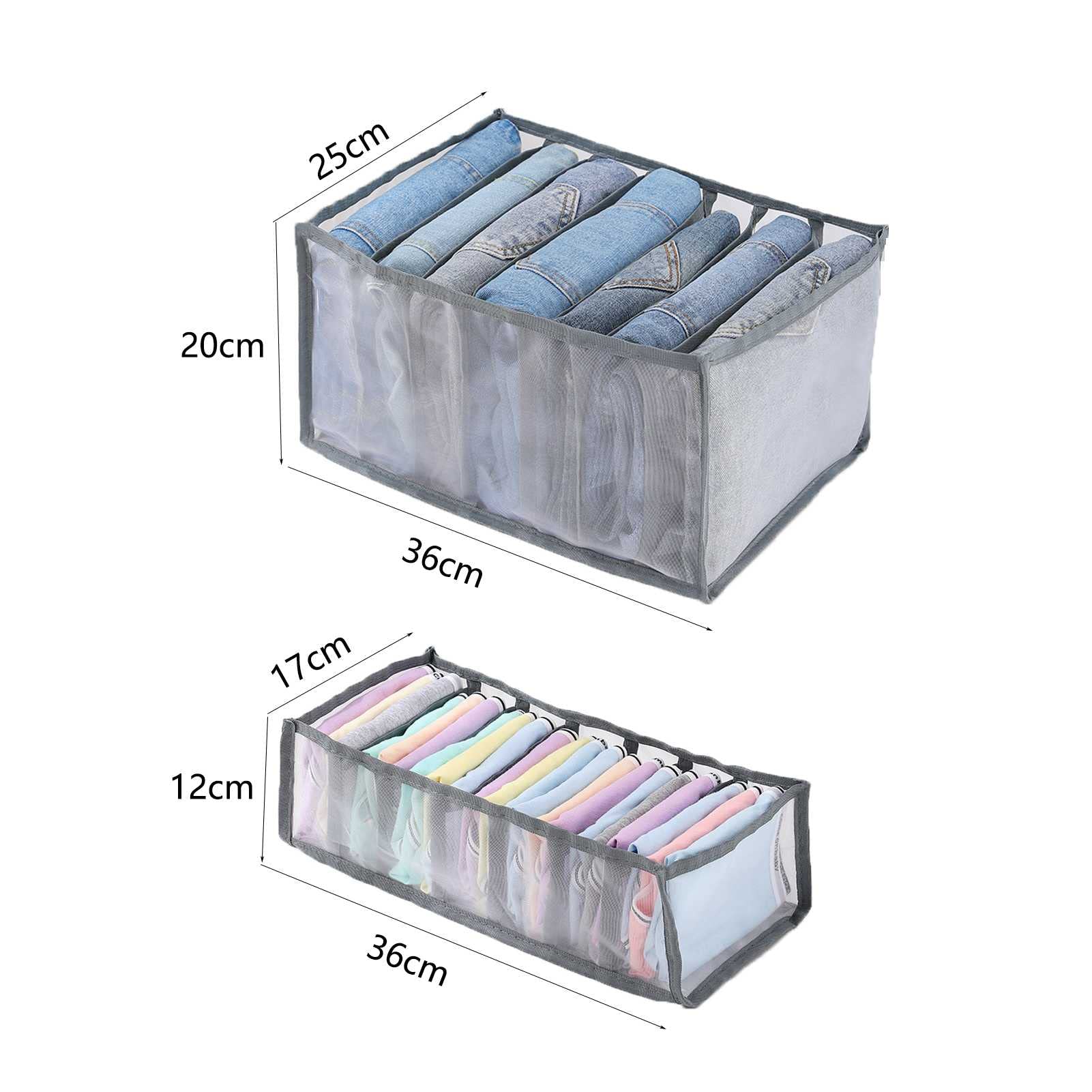 Organizador de Ropa de Armario, Organizador de cajones Plegables, Divisor de cajones de Jeans for suéteres, Pantalones, Camisetas, etc. (6 Piezas)