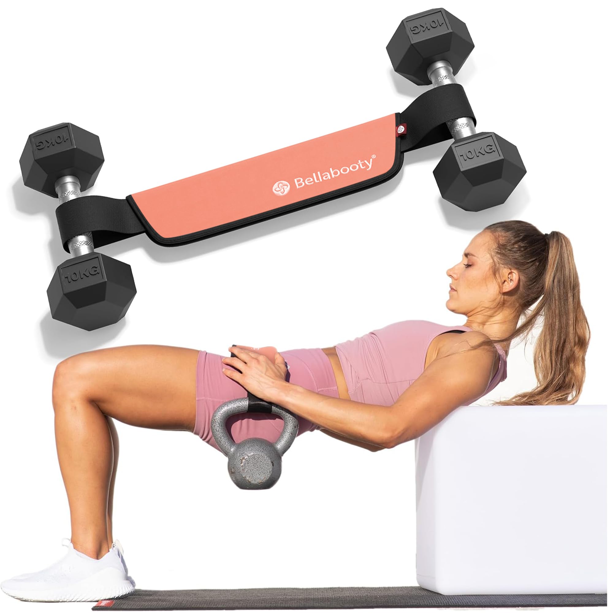 Bellabooty Premium Hip Thrust Belt - Adjustable Exercise Belt for Glutes Squats Hip Thrust Pad for Comfort Versatile