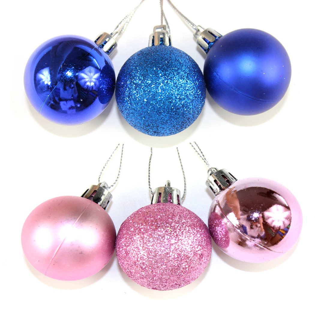 Wironlst - Adornos De Bola De Navidad, 30 Piezas De Plástico