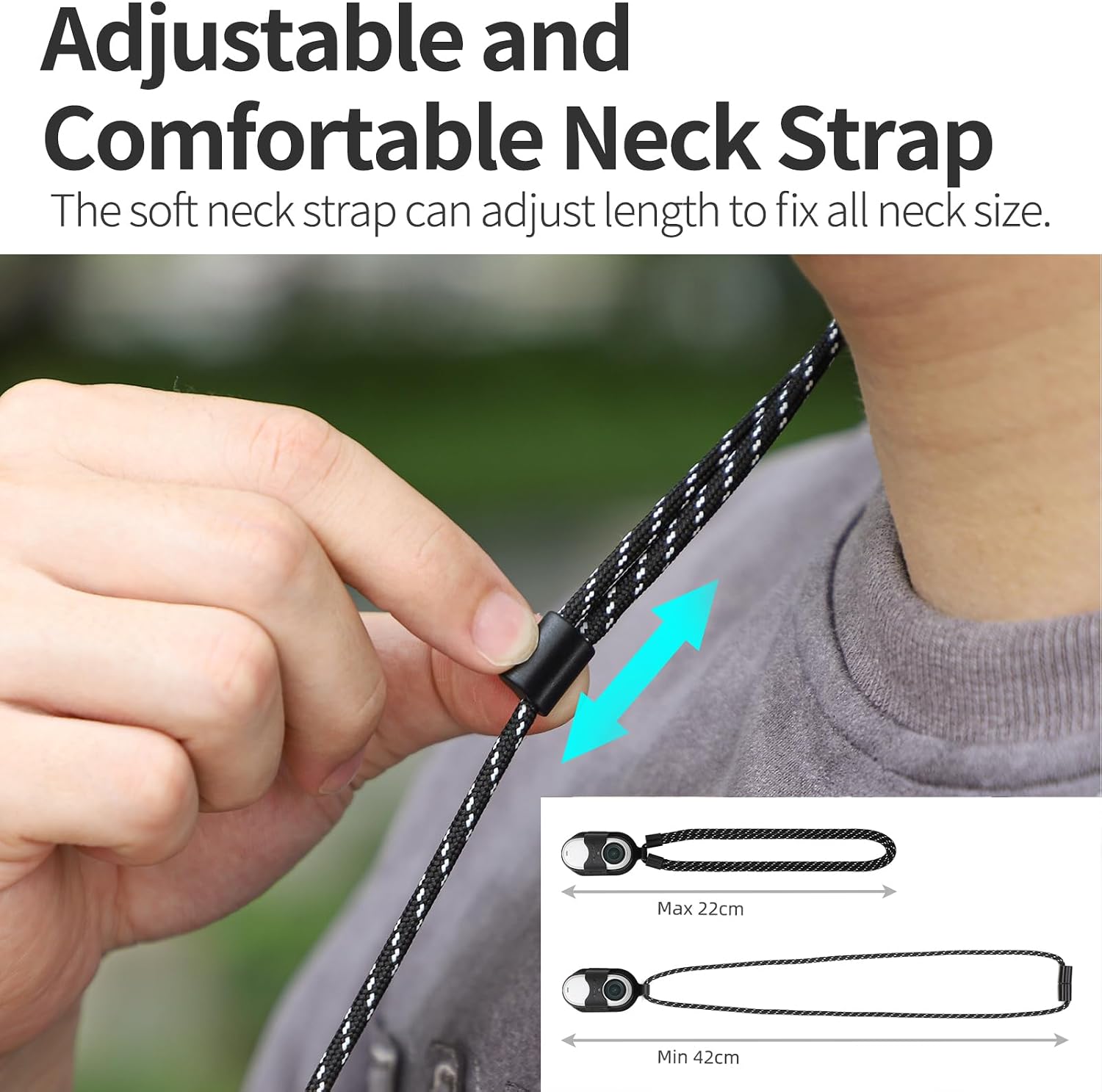 Magnet Pendant Compatible for Insta360 GO 3S/GO 3 Action Camera Desktop Base Stand Holder Expansion Adapter Mount Bracket Clip Clamp Magnetic Chest Mount Neck Strap Necklace Lanyard Cord POV Holder image 4