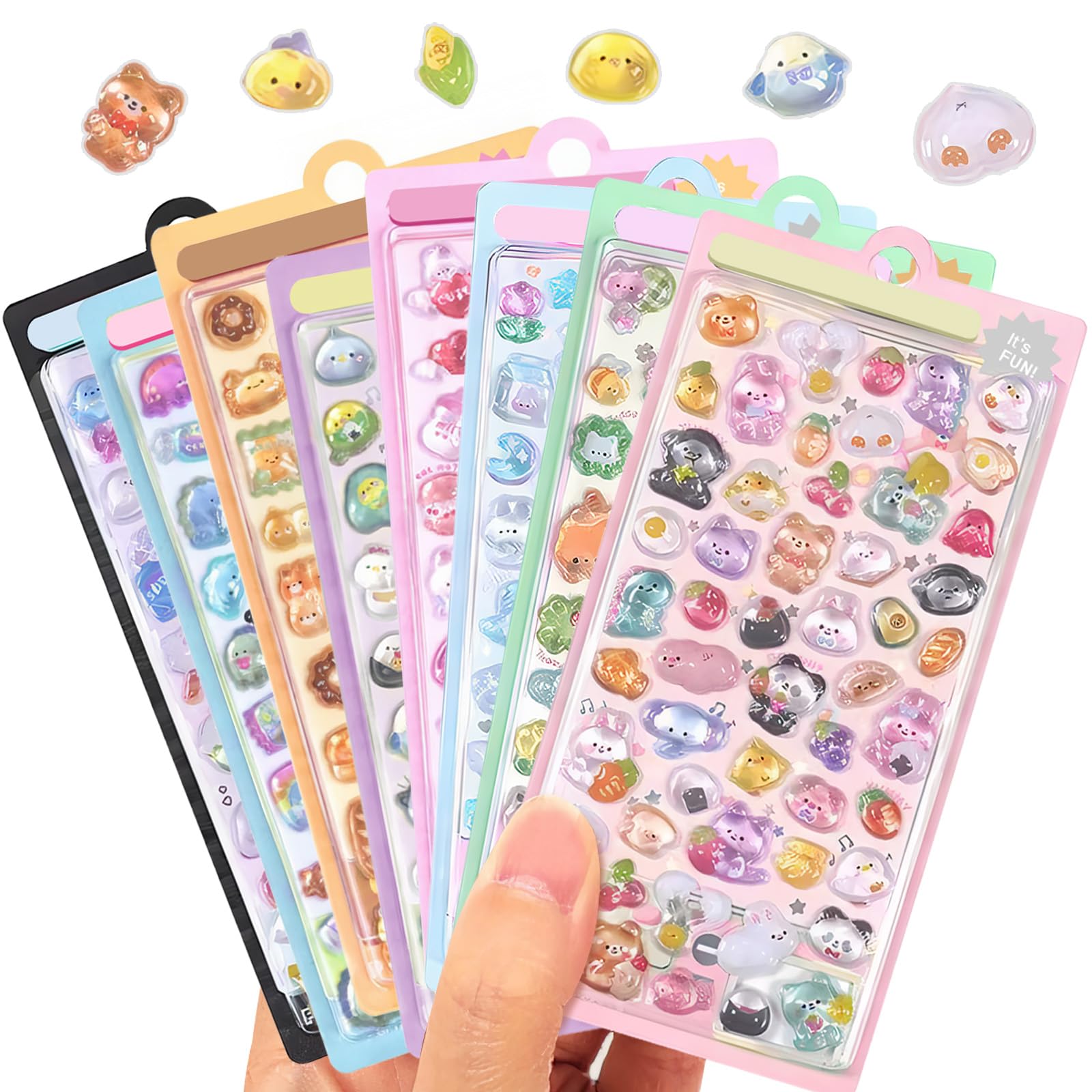 ぷっくりシール　2枚セット ぷっくりシール ウォーターシール 女の子 2枚セット ぷくぷくシール 3D