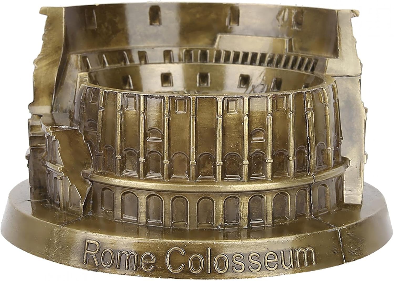 HURRISE Roman Colosseum Desktop Decor Model Ornaments Miniature Toy Wrought Iron Ornament Bronze Color Bronze Colosseum Model Spain Figurine Replica Ancient Miniature Figure 10" Desktop Decor