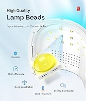 Vista 2 de MelodySusie Lámpara de uñas LED UV, luz UV profesional para todas las uñas de gel, secado rápido con sensor automático, 4 temporizadores, pantalla