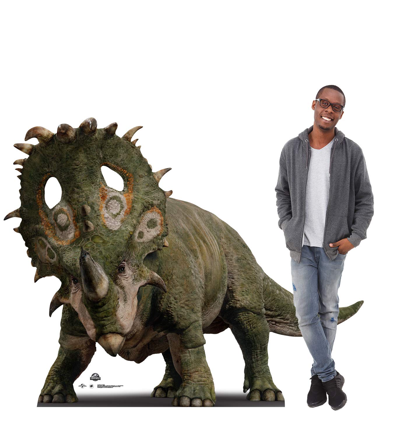 Ritaglio In PVC Dinosauro Sinoceratops A Grandezza Naturale 1,2m Per Decorazione Feste E Cabine Fotografiche