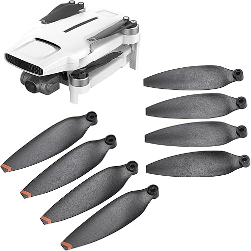 Miniatura 6 de Dilwe Juego de hélice de mini dron, 8 hélices de dron de bajo ruido, prueba de equilibrio dinámico, accesorios de repuesto de cuchillas de hélice