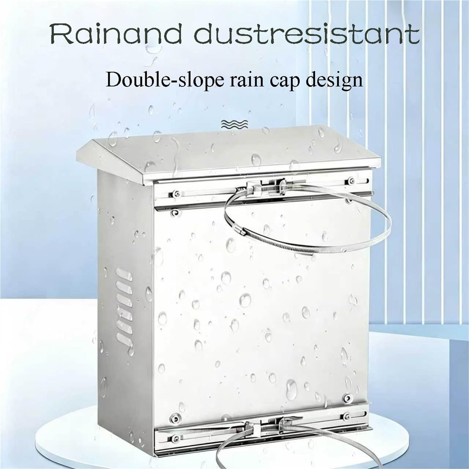 schaltschrank Edelstahl-Elektrokastengehäuse Für Den Außenbereich, Wetterfeste Abschließbare Tür, Schaltschrankdesign, Einfache Installation,(H W D 20 x 15 x 10 cm)