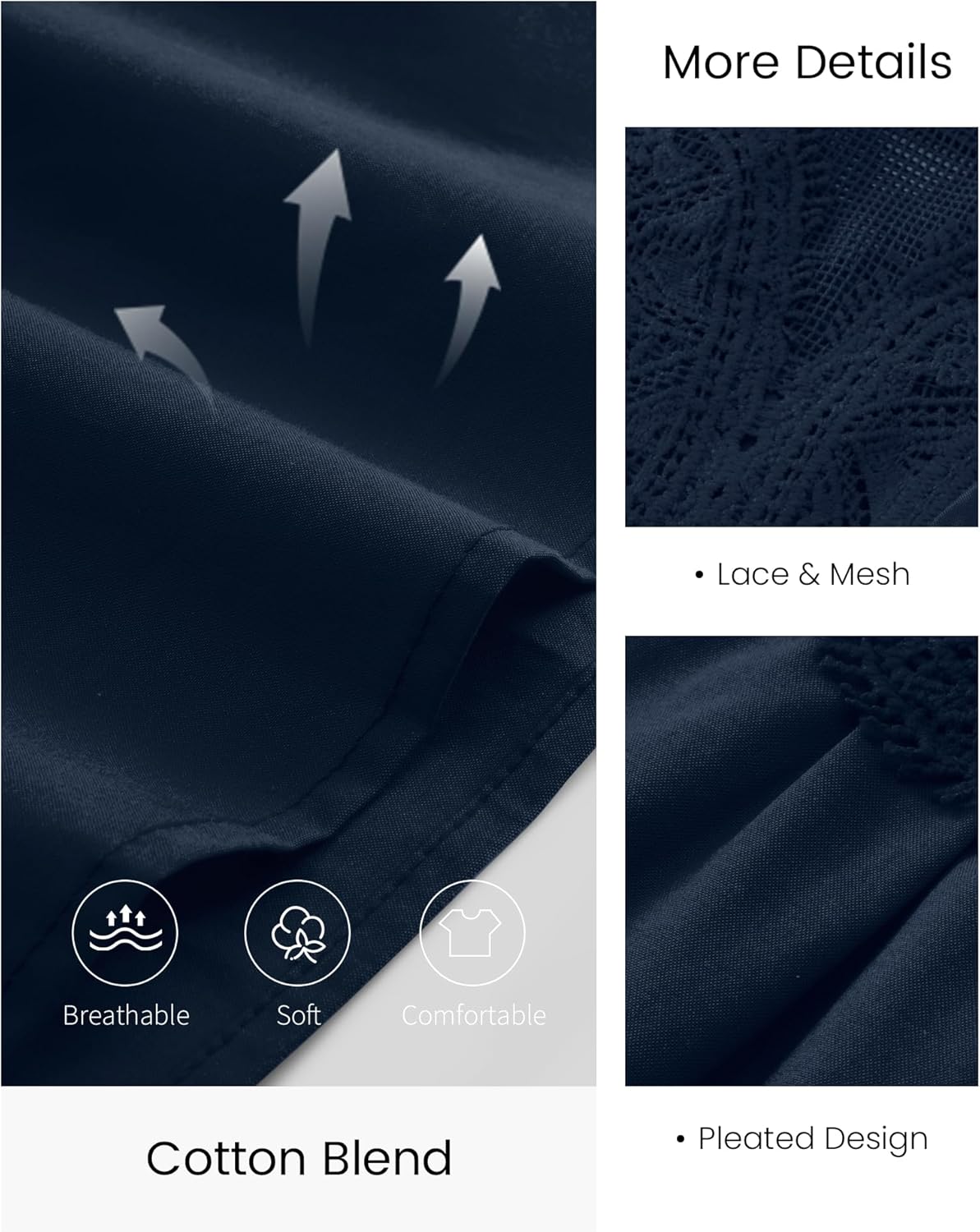 Funlingo Womens Lace Tank Top Sleeveless Flared Mesh Swing Blouse Dressy Casual Babydoll Shirts Elegant Summer Outfits - Image 6