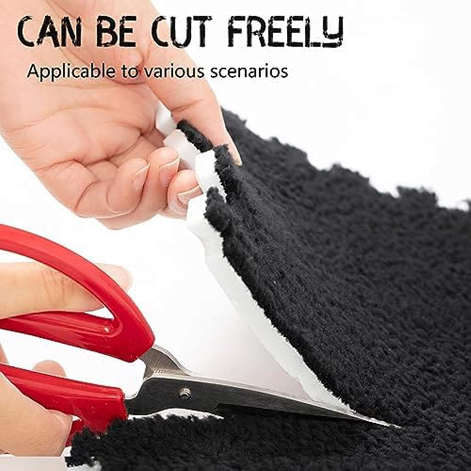 Plush Interlocking Carpet Tiles Square Plush Foam Floor Mat, Washable DIY Interlocking Square Floor Mat, Soft Plush Jigsaw Rug, Non-Slip Foam Mat, 16pcs(White,20pcs)