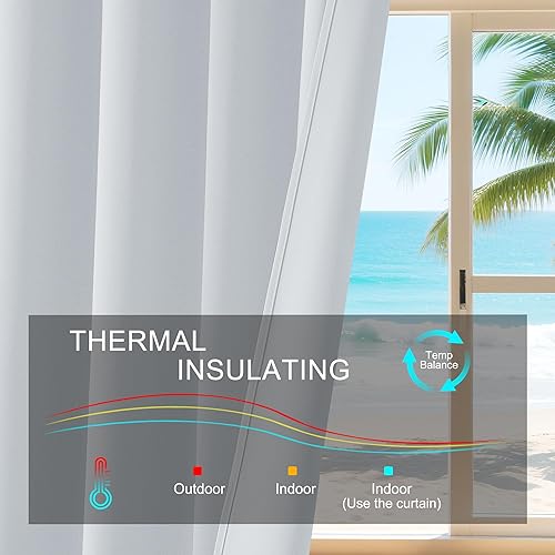 Miniatura 6 de PONY DANCE - Cortinas opacas de oscurecimiento de habitación, decoración del hogar, aislamiento térmico, bloquean la luz, protegen la privacidad, 42