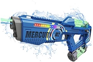 Electric Rechargeable Water Gun with LED Light for Adults Kids