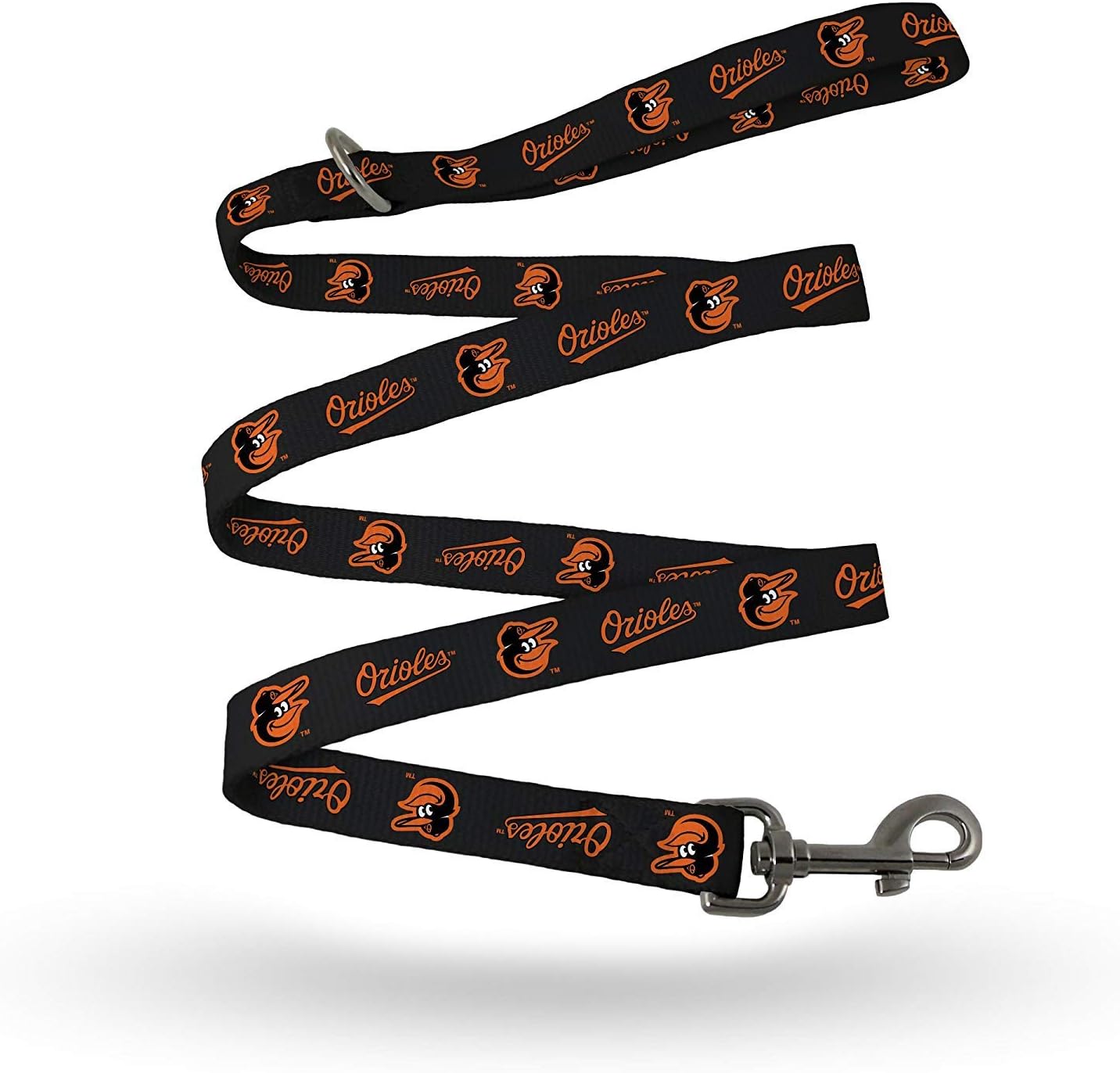 Rico Industries MLB Baltimore Orioles Pet LeashPet Leash Size S/M, Team Colors, Size S/M