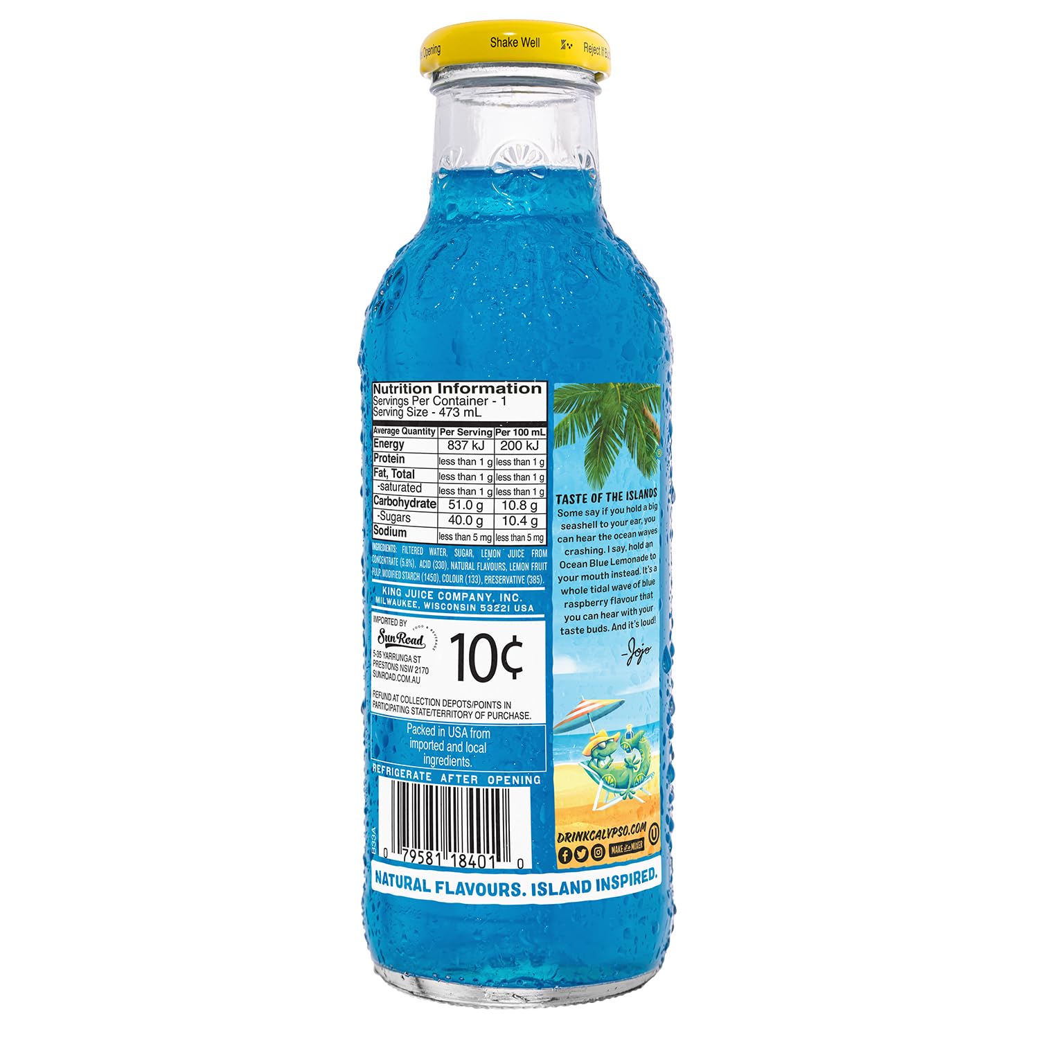 Calypso Limonade Ozeanblau 12X473 Ml