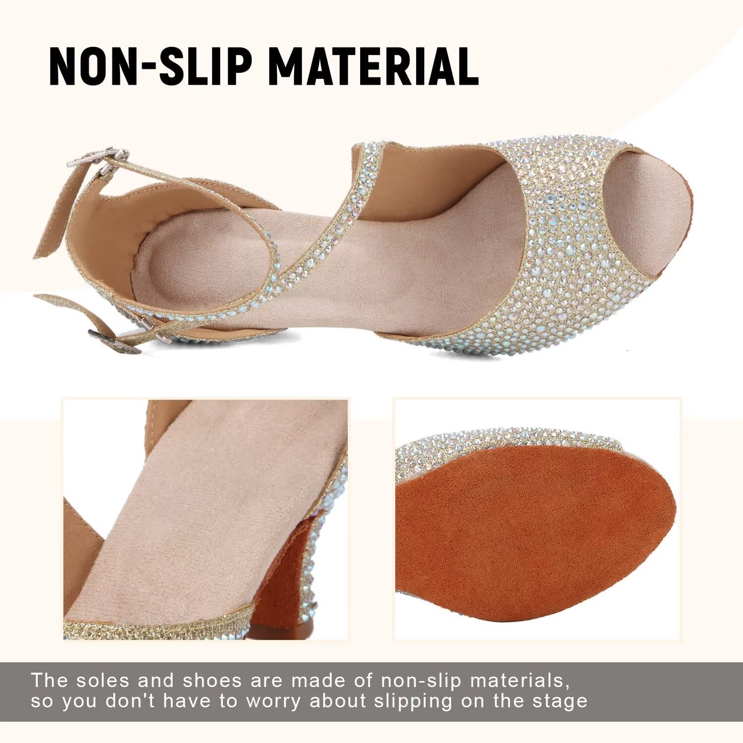 Zapatos de Baile Latino para Mujer Satén Salsa Salón Zapatos de Baile de Boda para Principiantes sociales Salsa Latin Dancing Party