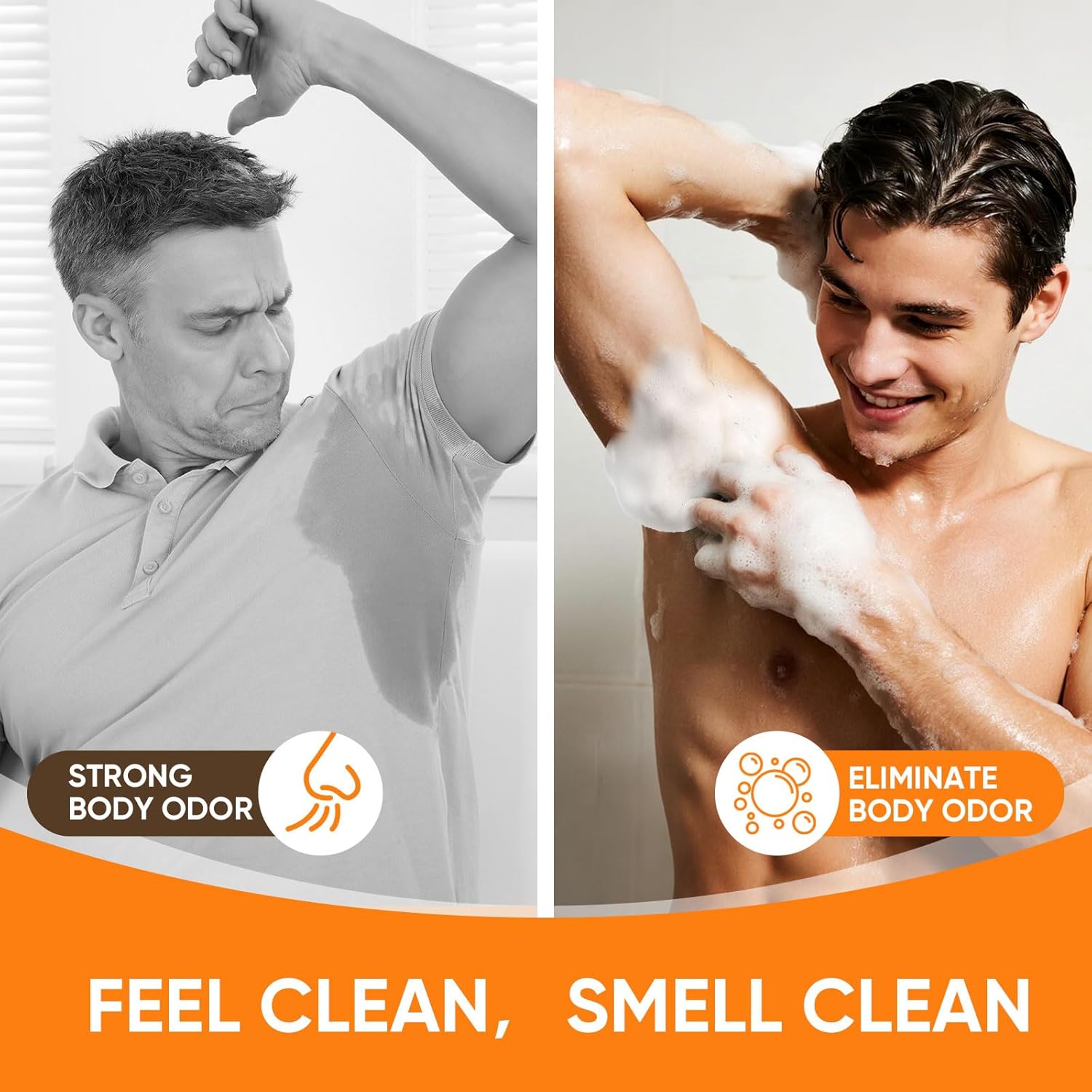 RYH 3 PCS Persimmon Soap Bar for Body Odor Control–Deodorizing & Eliminating Body Odor for Old People Smell, Natural Deodorant Persimmon Bar Soap, Organic Body Wash Soap for Women & Men - Image 5