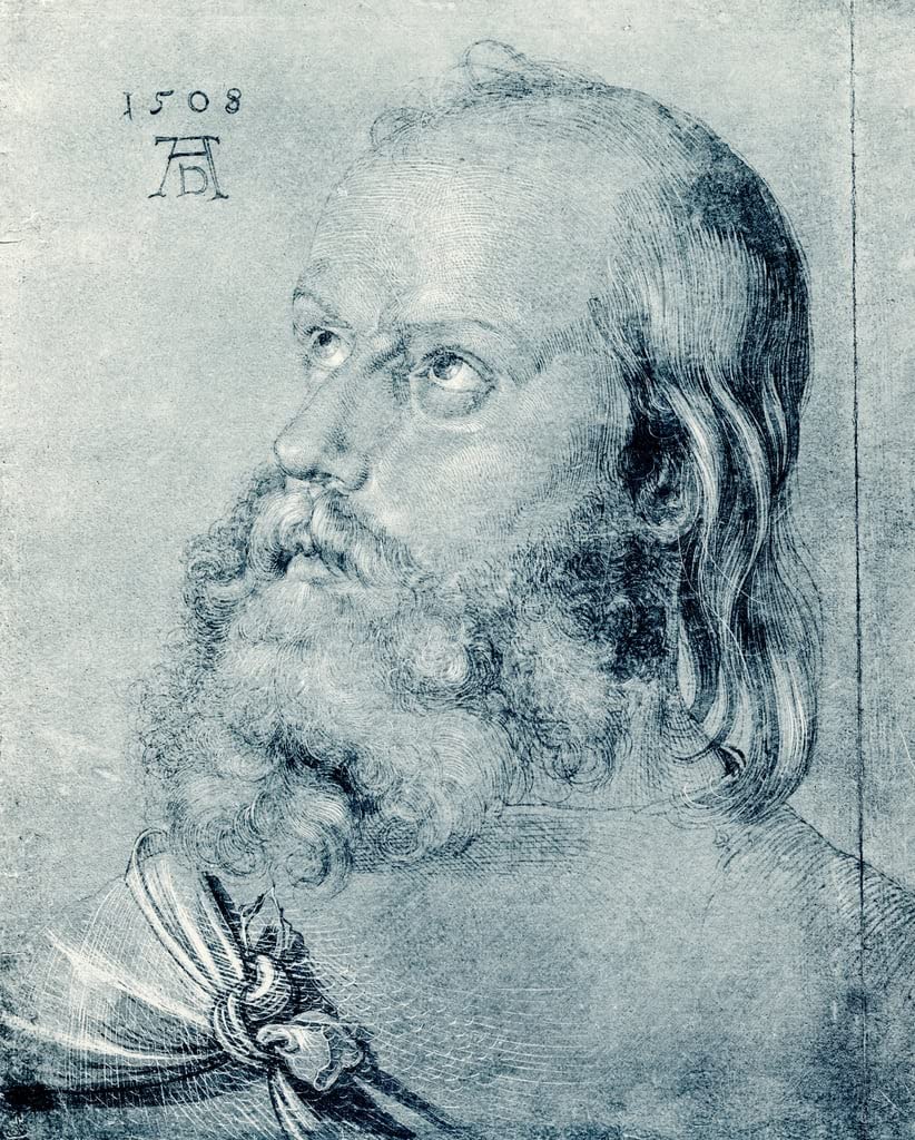 Tableau Tête d'Apôtre Albrecht Dürer impression artistique de qualité musée - 5