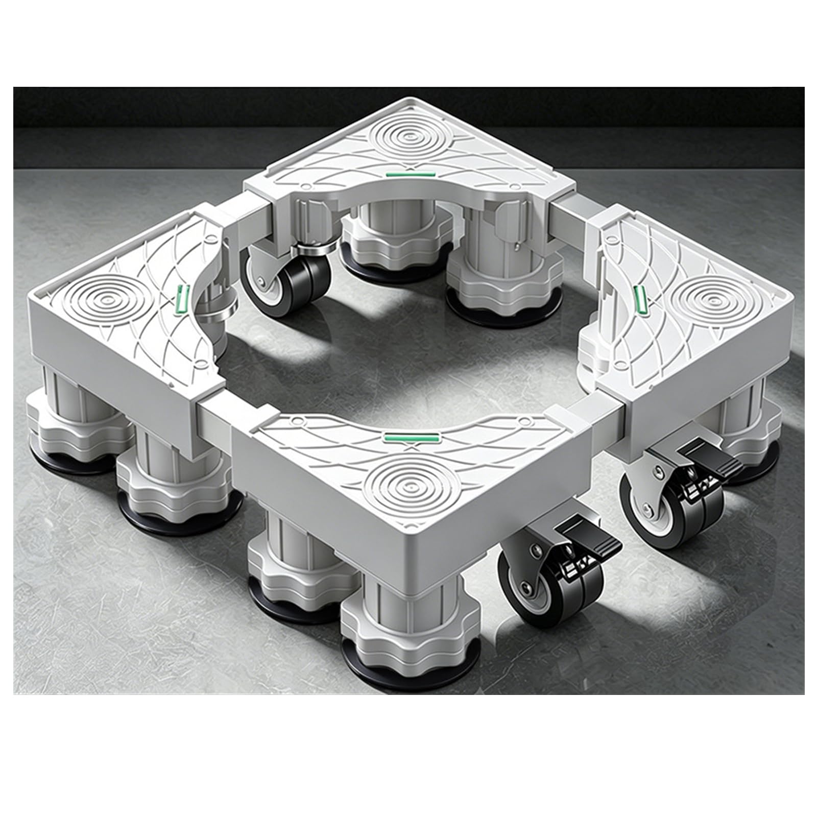 Piedini Antivibrazione Lavatrice Supporto Lavatrice Asciugatrice Scaffale Lavatrice Regolabile Rialzo Lavatrice da Terra Piedini Lavatrice 8 Legs 8 Wheels