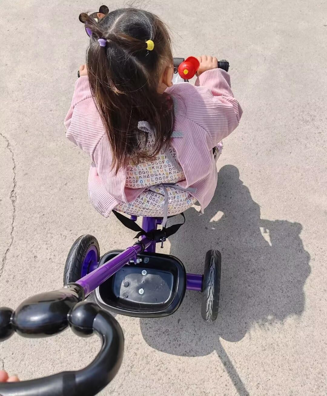 iumLeap Kids Tricycle for Age 2-5,Toddler Stroller with Parent Push Handle,2 in 1 Trolley Trike,3 Wheelers for Boys and Girls,Adjustable seat with Belt,wear-Resistant Foam Wheel (Purple Foam Wheel)