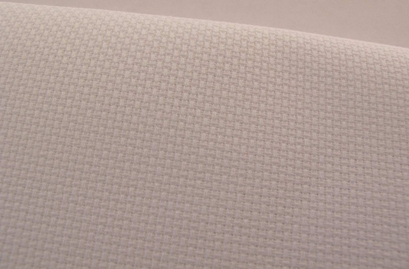 The Needlecraft Shop Lilac / Lavender Zweigart 14 Count Aida Cross Stitch Fabric Shade - Antique White 1 Metre 43 Inches X 39 Inches