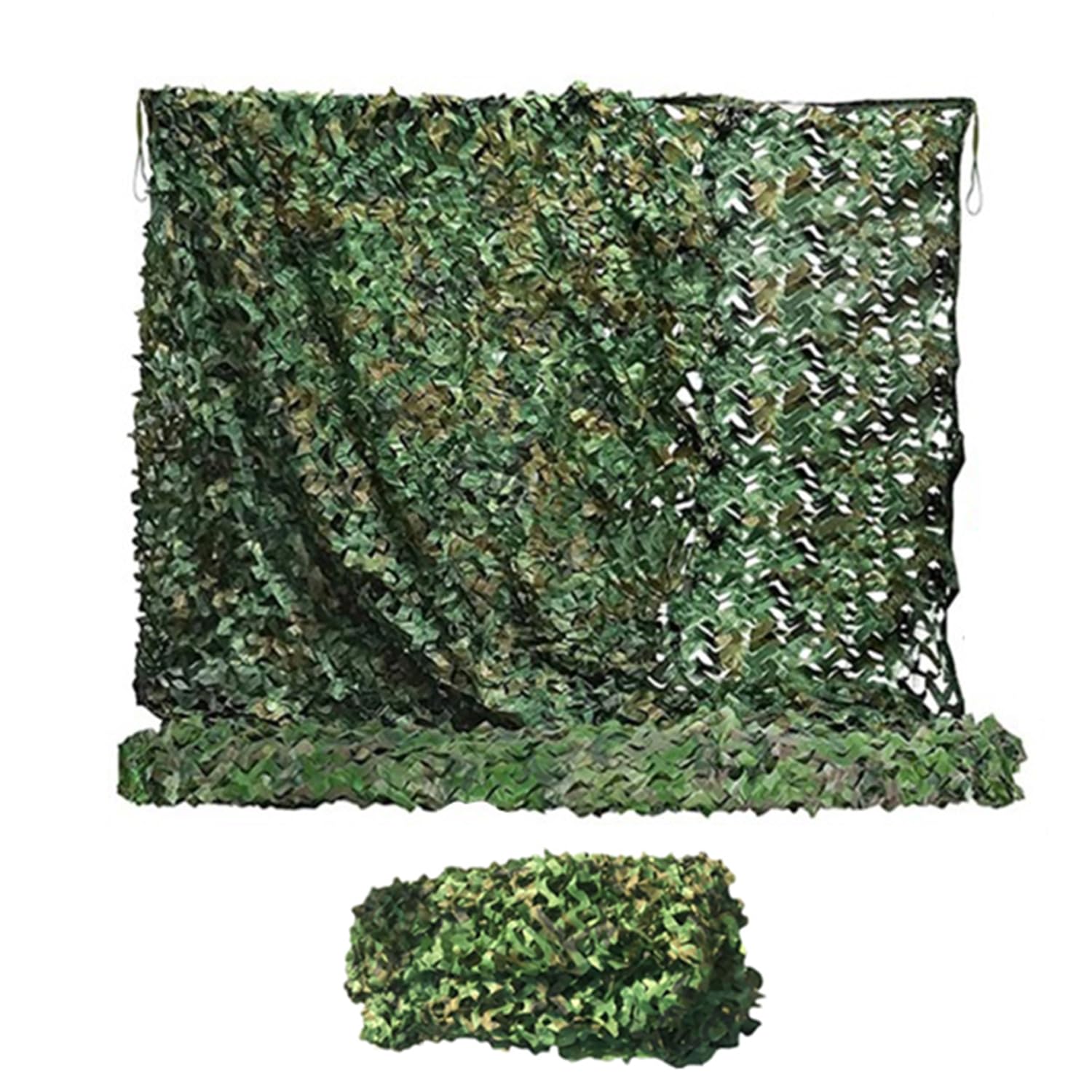 Rete Mimetica,Rete Militare,Rete Ombreggiante,Copertura Parasole Per La Caccia,Per Decorazione,Protezione Dal Sole,Caccia,Persiane,Tiro,Occultamento,Campeggio(Doppio strato rinforzato,Verde) (5 x 5 M)