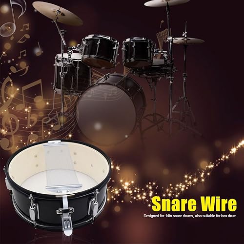 Miniatura 4 de Alambre del tambor de la caja, 14 pulgadas caja de tambor de caja de tambor 40 hilos de alambre de acero piezas de instrumento y accesorio