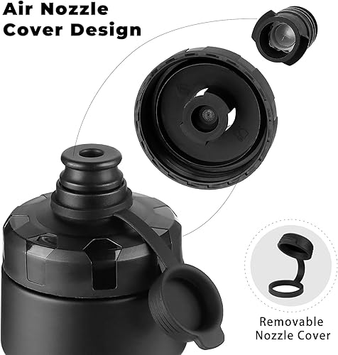 Miniatura 4 de QuiFit Botella de agua para bicicleta, paquete de 2, botellas exprimibles de 24 onzas, sin BPA, a prueba de fugas, jarra deportiva reutilizable con