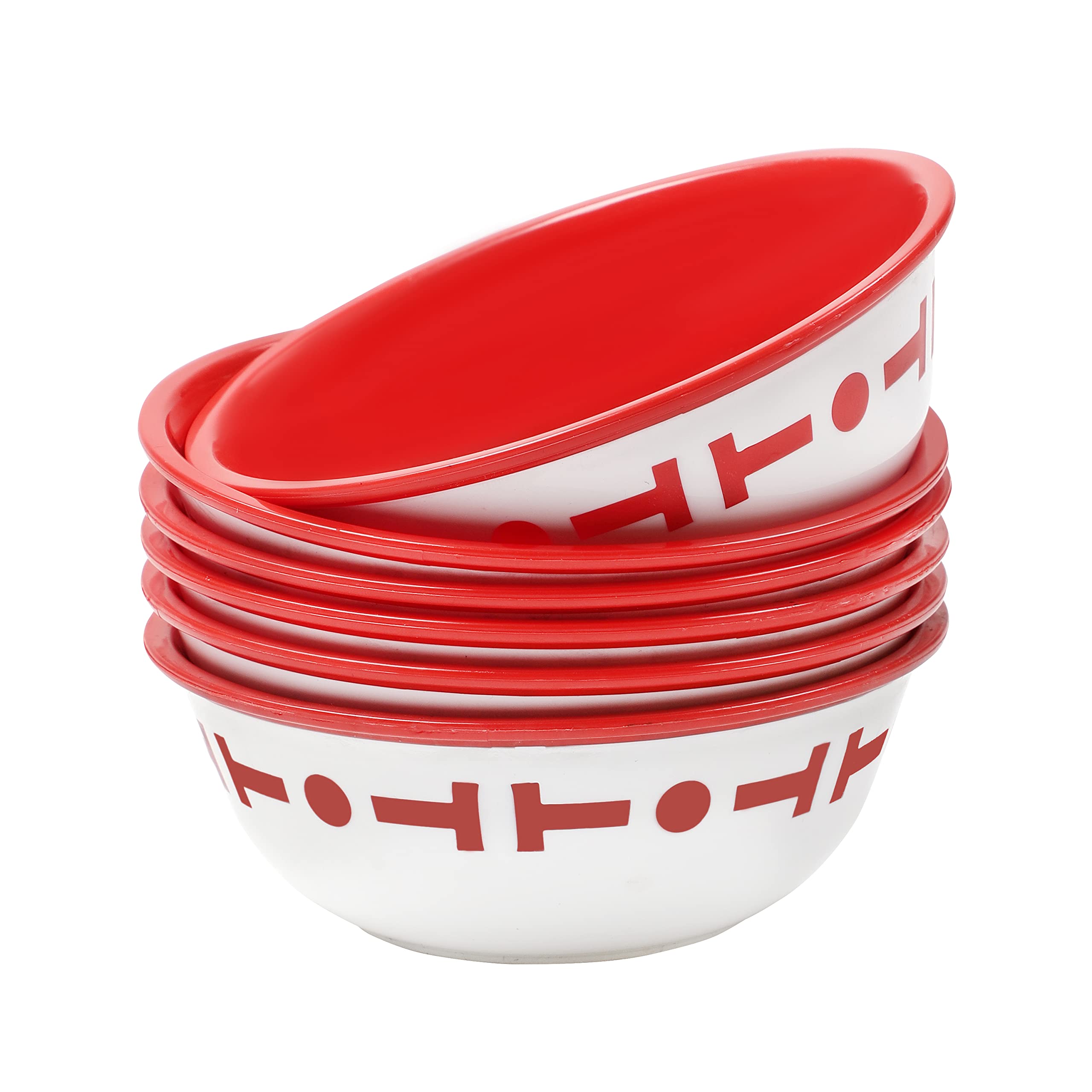 Cutting EDGE Double Color Big Bowl for Mixing, Snacks, Kitchen, Serving Food, Microwave Safe Plastic Bowl 300ml Capacity Pack of 6 Red (B09LSDGZ1L) Amazon Price History, Amazon Price Tracker