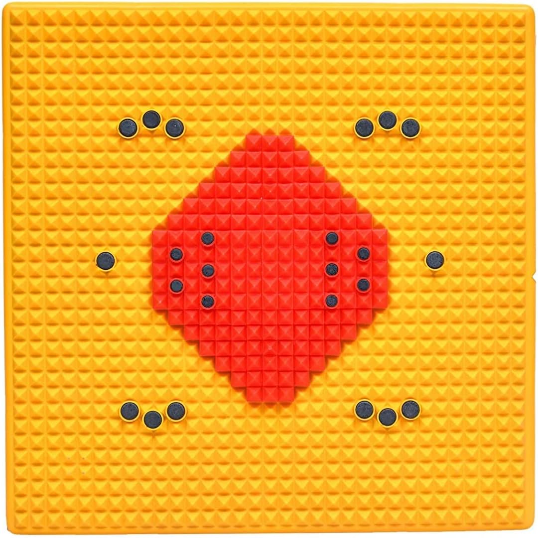 Acupressure Mat For Foot Pain Accupressure Mats Pointed Board Plate Pyramid Accupressure Pad For Foot Magnetic Energy Booster (Super Model)