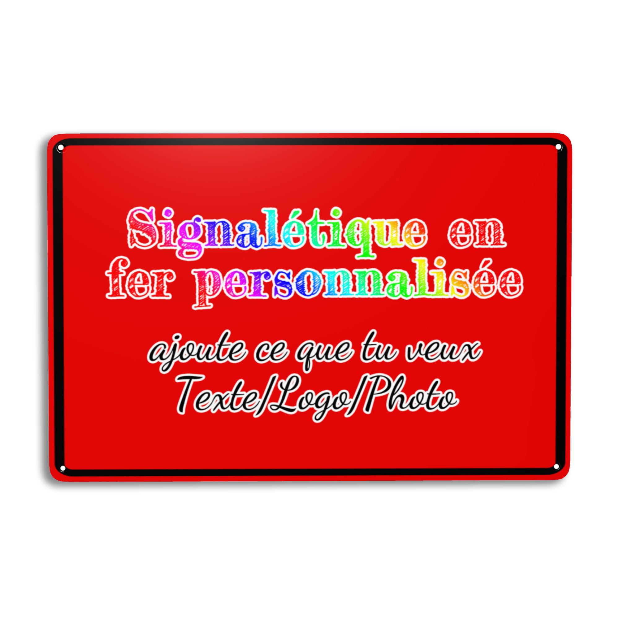 LSDINDF Enseigne en Métal Personnalisée - Plaque Décorative pour Jardin et Stationnement avec Images ou Texte Personnalisables