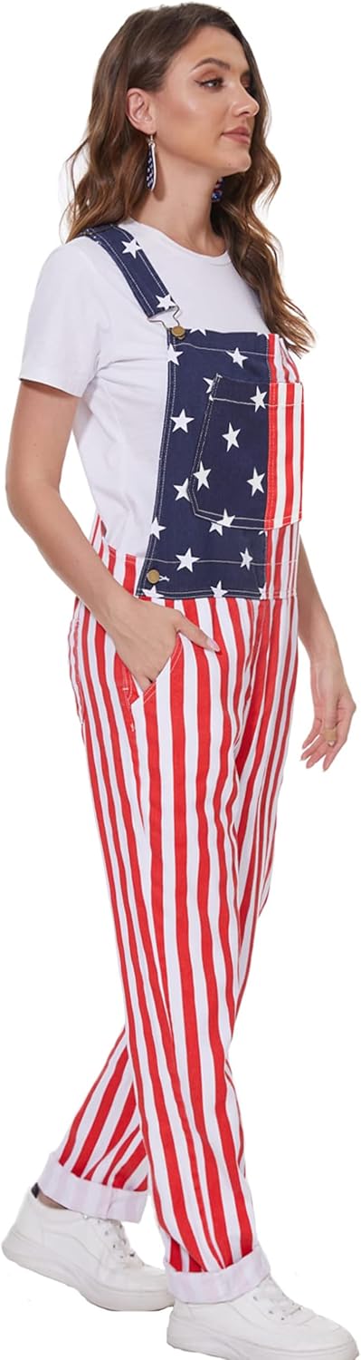 Bib Overalls for Women Fashion Jumpsuit Holiday Coveralls Festival Outfits - Image 4