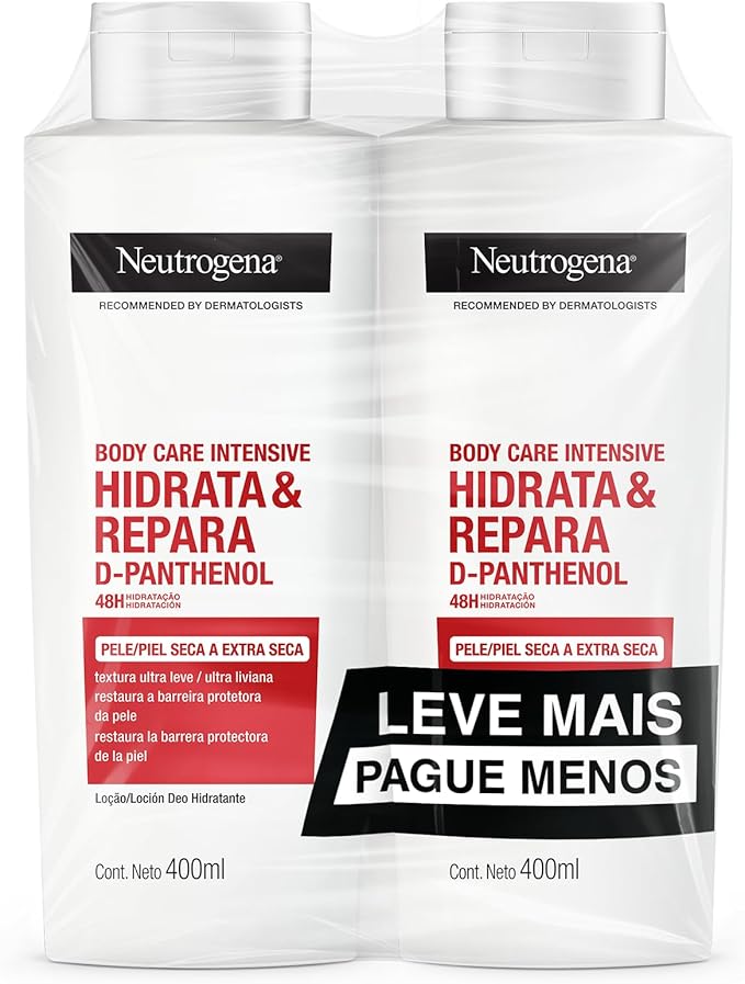 Neutrogena Hidratante Corporal Body Care Intensive Hidrata&Repara, Kit com 2 Unidades de 400ml Menor preço em Neutrogena Hidratante Corporal Body Care Intensive Hidrata&Repara, Kit com 2 Unidades de 400ml