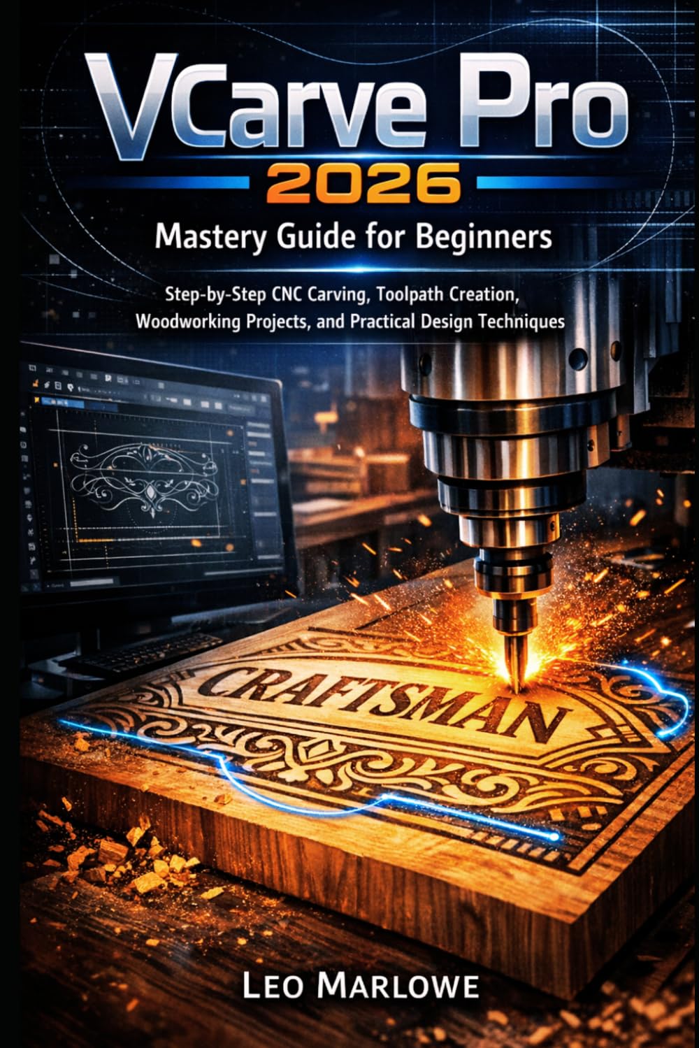 VCarve Pro 2026 Mastery Guide for Beginners: Step-by-Step CNC Carving, Toolpath Creation, Woodworking Projects, and Practical Design Techniques