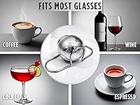 Vista 7 de 2 bolas de whisky de acero inoxidable XXL premium de 55 mm con bandeja para congelador - Piedras para enfriar whisky, bolas de hielo