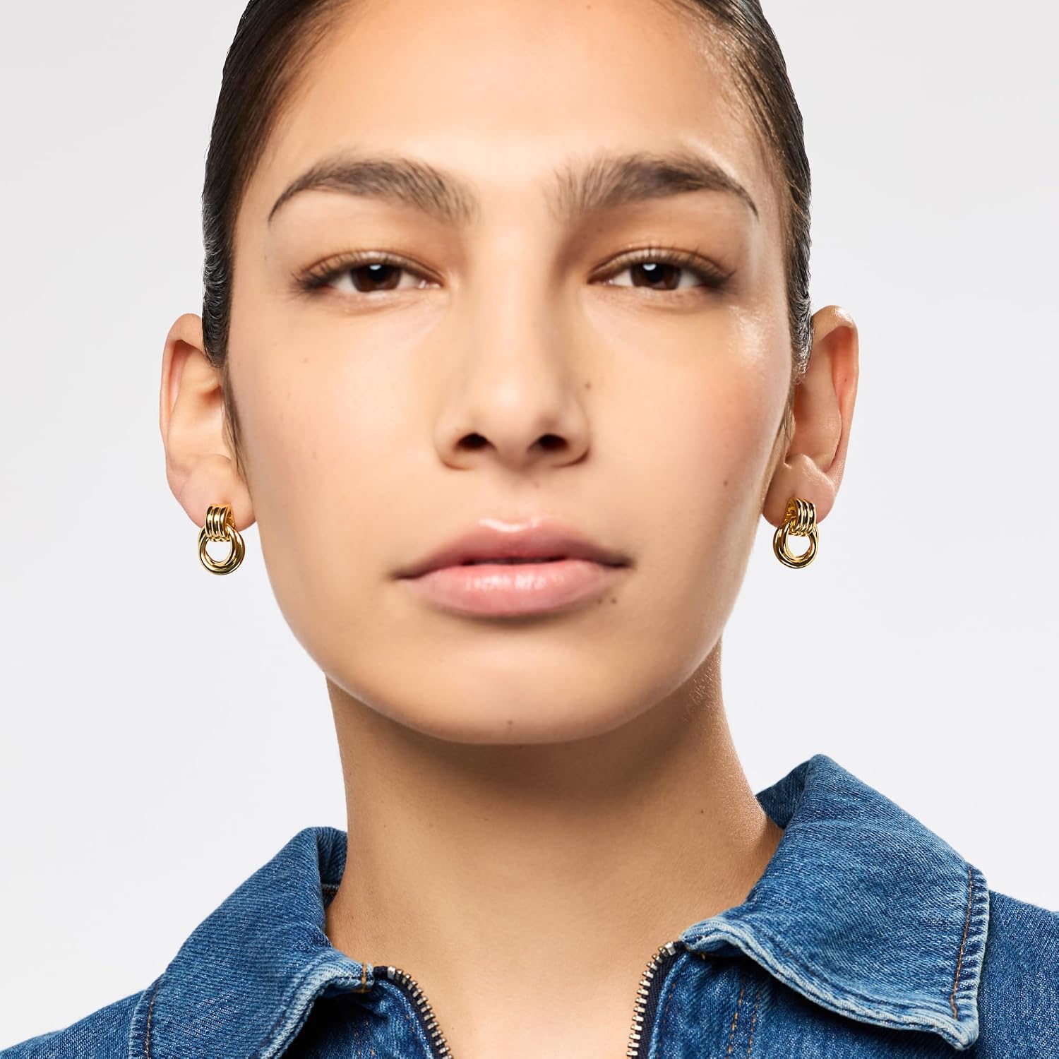 Ana Luisa Chunky Small Knot Earrings - 14K Gold Plated and Silver Statement Earrings for Women - Trendy Ball Drop Earring, Gold and Two Tone Knots, Dangle Earring for Women - Hypoallergenic Jewelry