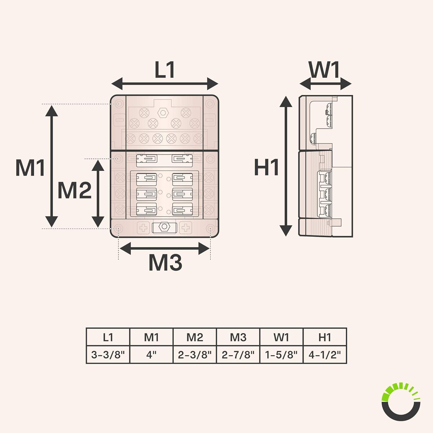 6 Way Fuse Box with 12 Ground Negative Busbar for Automotive [12V - 32V DC] [100 Amp Max] [Modular Design] [ATC/ATO Fuses] [LED Indicator] Auto Marine Ground Fuse Block : Automotive