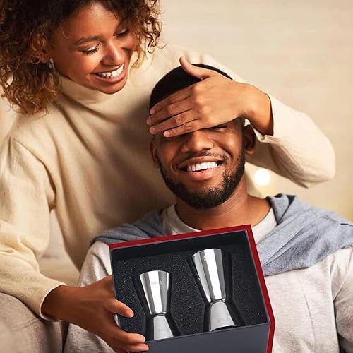 Miniatura 6 de OBALY Medidor de cóctel de acero inoxidable Medidor de cóctel 251.7 fl oz y 151.0 fl oz Escala integrada, para cóctelesjarabe de azúcar, taza