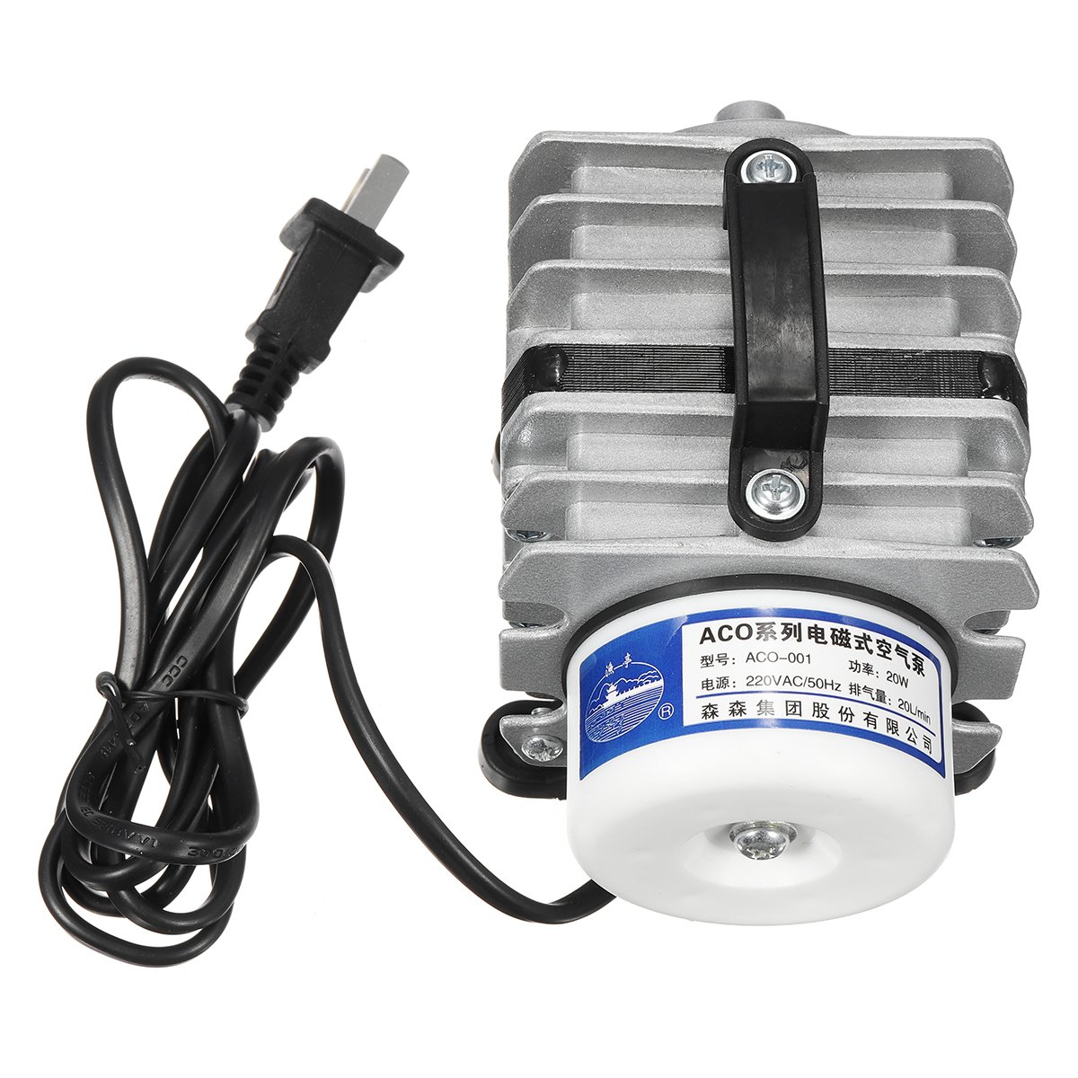 20W 220V Bomba De Aire Bomba De Aire De Oxígeno Electromagnético Hidroponía Acuario Estanque Tanque De Peces