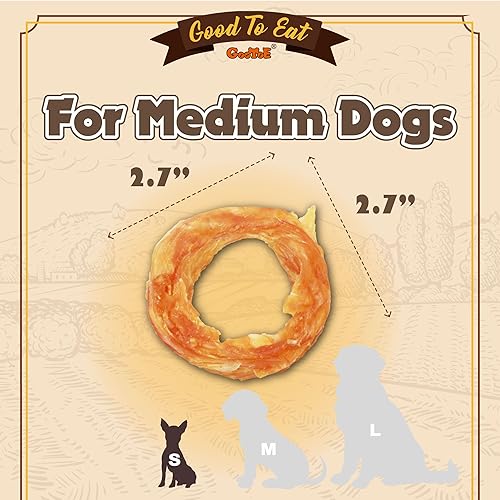 Miniatura 9 de Gootoe Golosinas de tendón de pavo para perros, 100% de origen estadounidense, bocadillos naturales, masticables de entrenamiento de primera