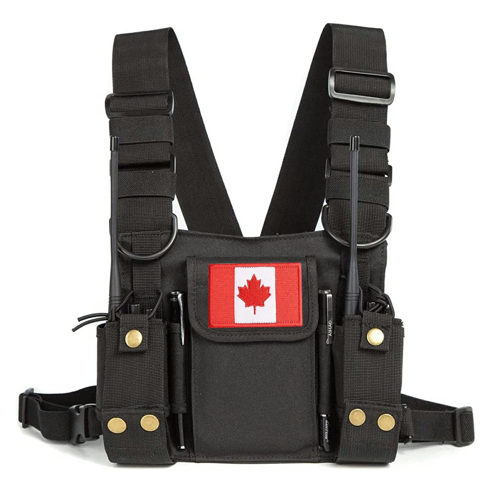 Radio Shoulder Holster Chest Harness Holder Vest Rig for Two Way