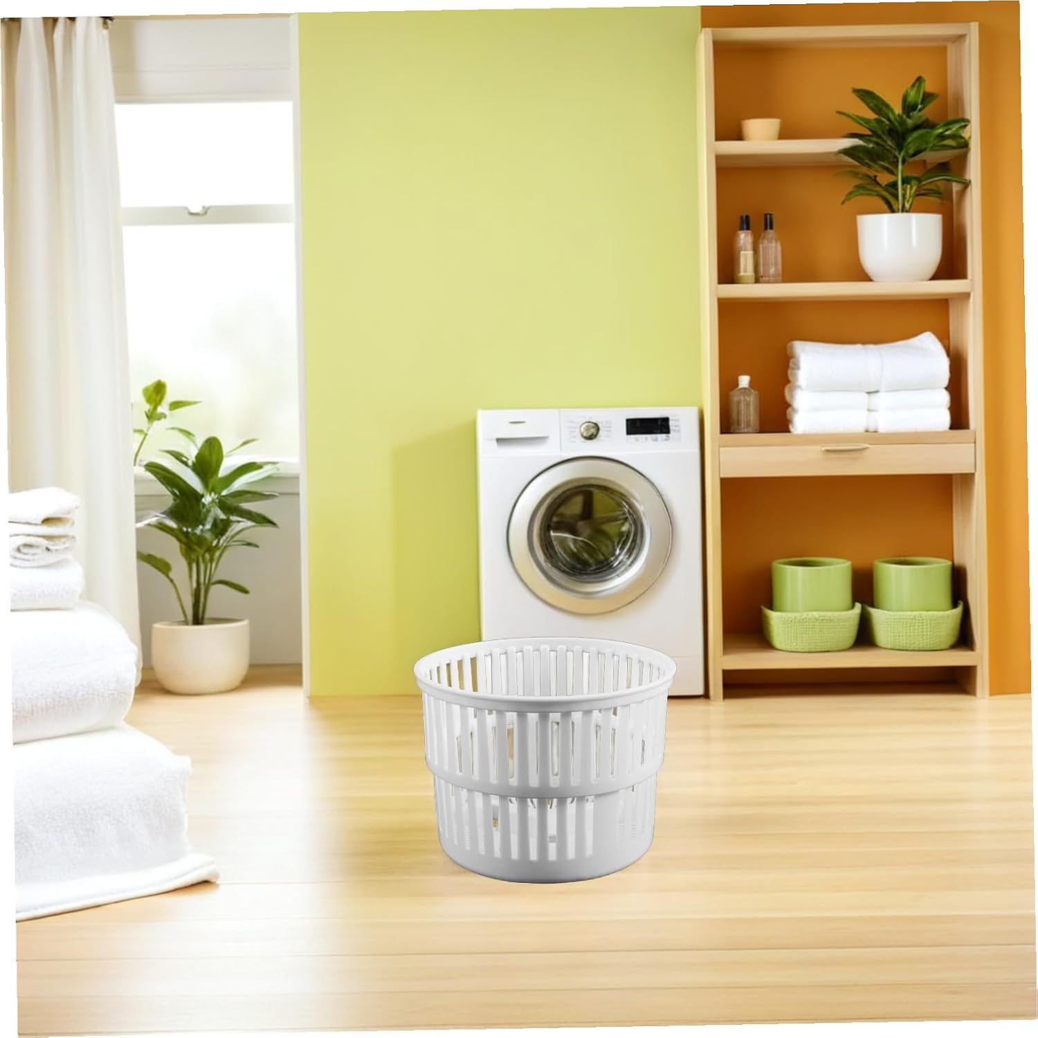 Plastic Spin Dryer Basket: Round Laundry Basket Replacement for Mini Portable Washing Machine Foldable Small Washer and Compact Collapsible Laundry Machine