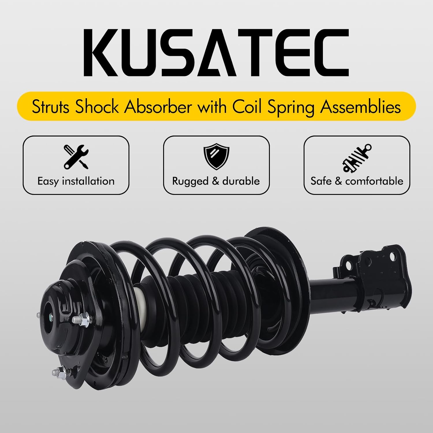 KUSATEC Front Pair Complete Struts Shock Absorber fit for Chrysler PT Cruiser 2001-2010, 171592x2 Left/Right Struts with Coil Spring Assemblies