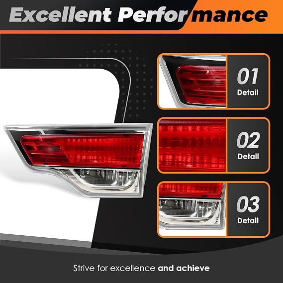 Right Inner Tail Light Compatible with Highlander 2014-2016