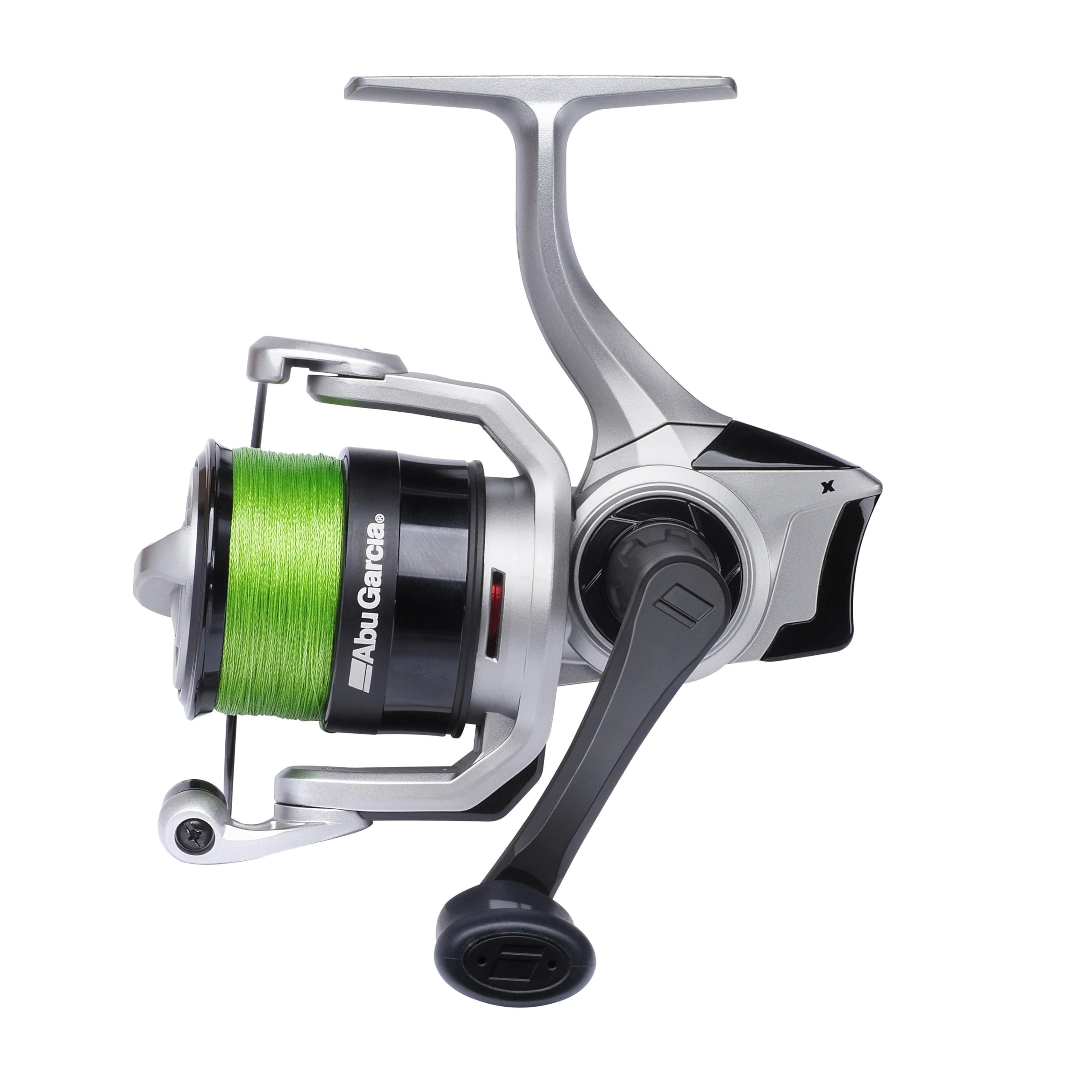 Abu Garcia Max X Spinning Reel with Pre-Spooled Line | Matériel de pêche en Eau Douce et en Eau légèrement salée | Sandre et brochet | Cadre léger en Graphite, ambidextre | Plusieurs Tailles