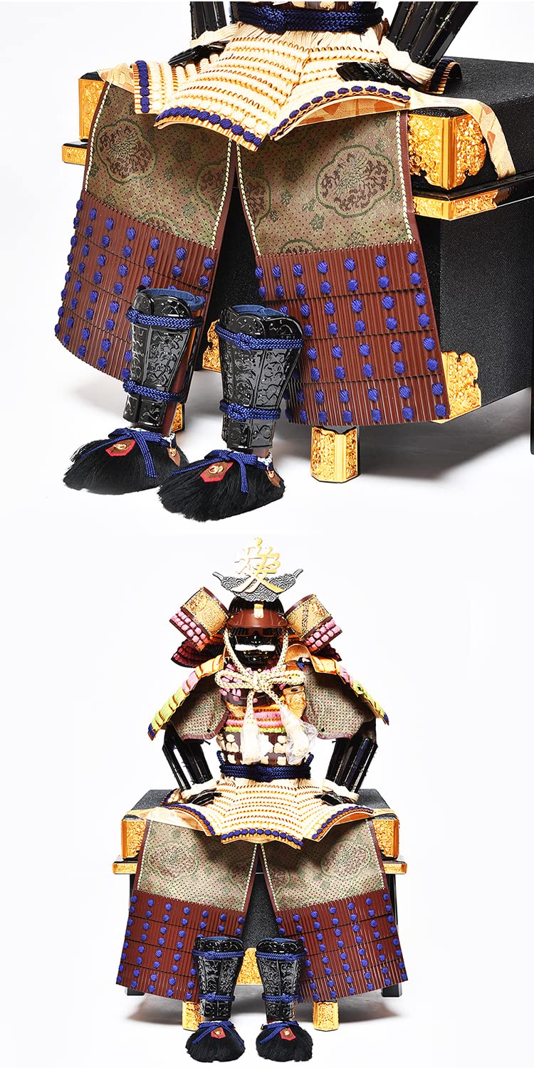 忠保作　五月人形 武士の鎧 10号サイズ Amazon | 【五月人形】【鎧飾】鎧平飾り10号直江兼続鎧：本仕立銀箔に