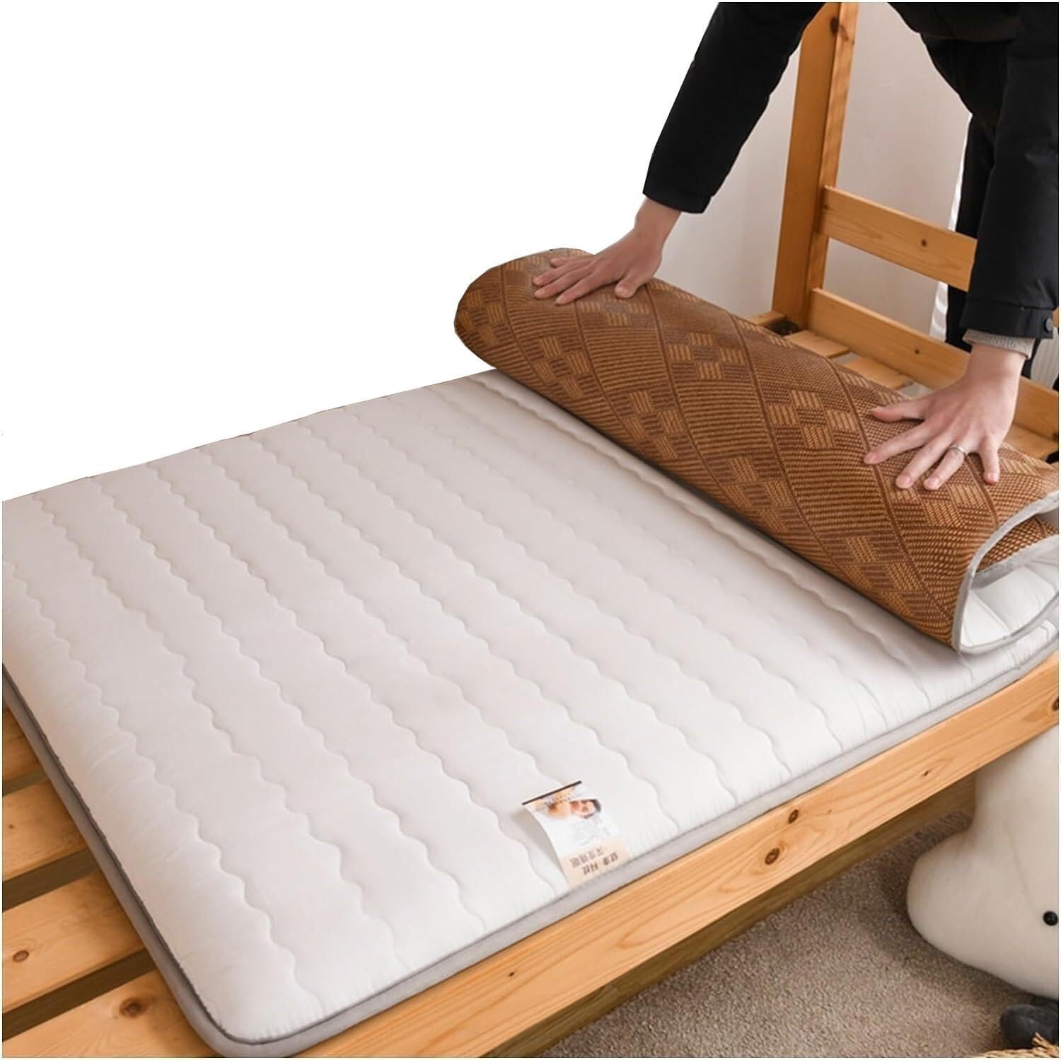 Materasso futon giapponese, pieghevole, portatile, tappetino thailandese a grandezza naturale, tappetino per dormire shiki per rilassarsi, letto degli ospiti, divano da campeggio, leggero e