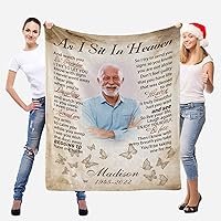 Vista 57 de Custom Memorial Blankets with Photo to Your Loved One's Memory, Memory Lane in Loving Memory Photo Blanket to Remind You of Your Beloved Ones 40x50