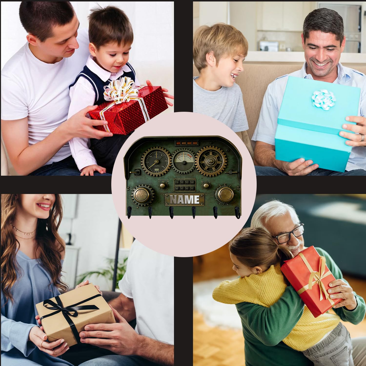 Ganchos de pared personalizados con temática de cabina de avión para pilotos, mujeres, hombres, familia, amigos, nombre personalizado, de madera, impresión plana 2D, soporte para llaves de cabina de