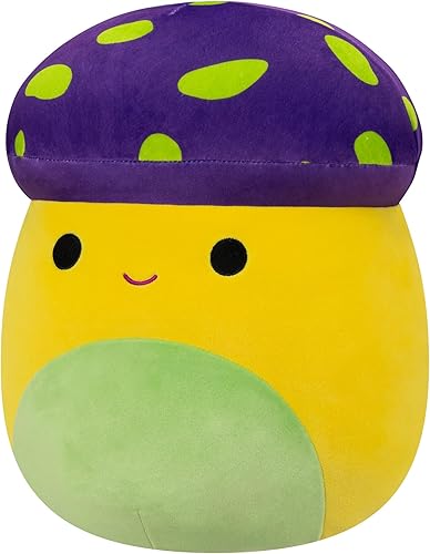 Miniatura 2 de Squishmallows Hongo amarillo neón Enid original de 12 pulgadas, peluche oficial de Jazwares de tamaño mediano