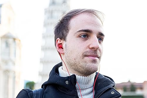 Miniatura 3 de LUDOS Auriculares con cable ultra para oídos, con 5 años de garantía, auriculares con micrófono, cancelación de ruido, con espuma de memoria para